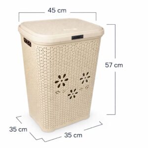 CESTA RATTAN DE FLORES - Imagen 1