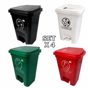 Set 4 papeleras pedal Luxury 35 Litros
