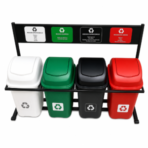 Punto Ecológico 4 puestos vaivén de 30Ltrs