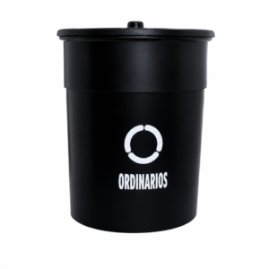 Papelera 160 Ltrs tapa plana cilíndrica