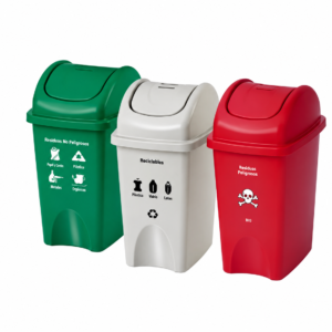 Papelera Tapa Vaivén Estra 10 Ltrs
