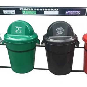 Punto Ecológico 121 Ltrs, tapa Push 4 puestos
