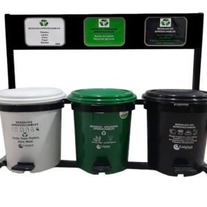 Punto Ecológico 12Ltrs pedal, 3 puestos
