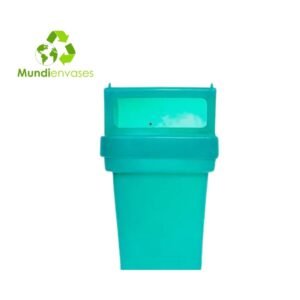 PAPELERA 50 LTRS TAPA ALTA RECTANGULAR
