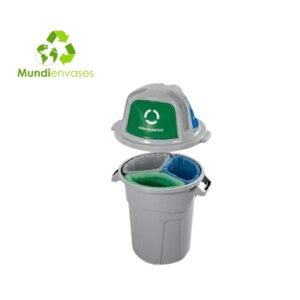 Papelera 100Ltrs 3 Divisiones tapa push