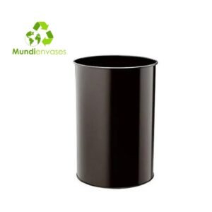 Papelera Metalica Negra