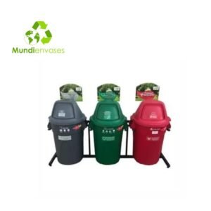 Punto Ecológico 121 Ltrs, tapa push 3 puestos