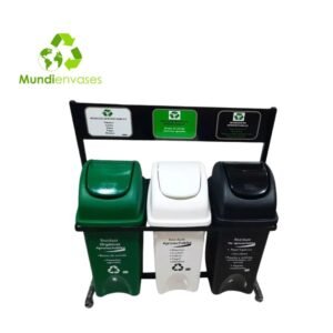 Punto Ecológico 3 puestos vaivén, 35 Litros