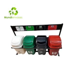 Punto Ecológico 4 puestos vaivén de 30Ltrs