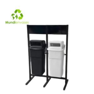 Punto Ecológico 50 Ltrs Tapa Alta, 2 puestos.