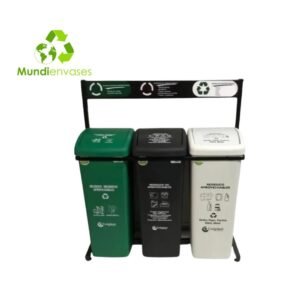 Punto Ecológico 55Ltrs vaivén, 3 puestos.