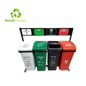 Punto Ecológico 55Ltrs vaivén, 4 puestos