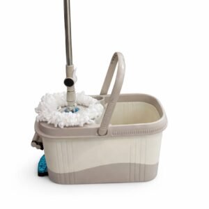 Escurridor 360 con balde color beige